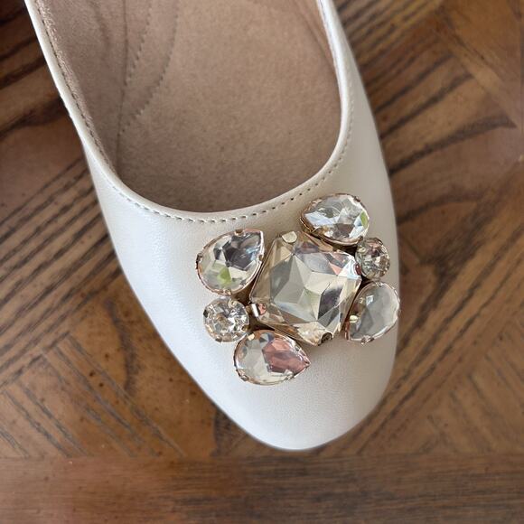 🥿 Naturalizer N5 Comfort Ballet Flats sz 8 W Tan Jewels - Picture 7 of 9